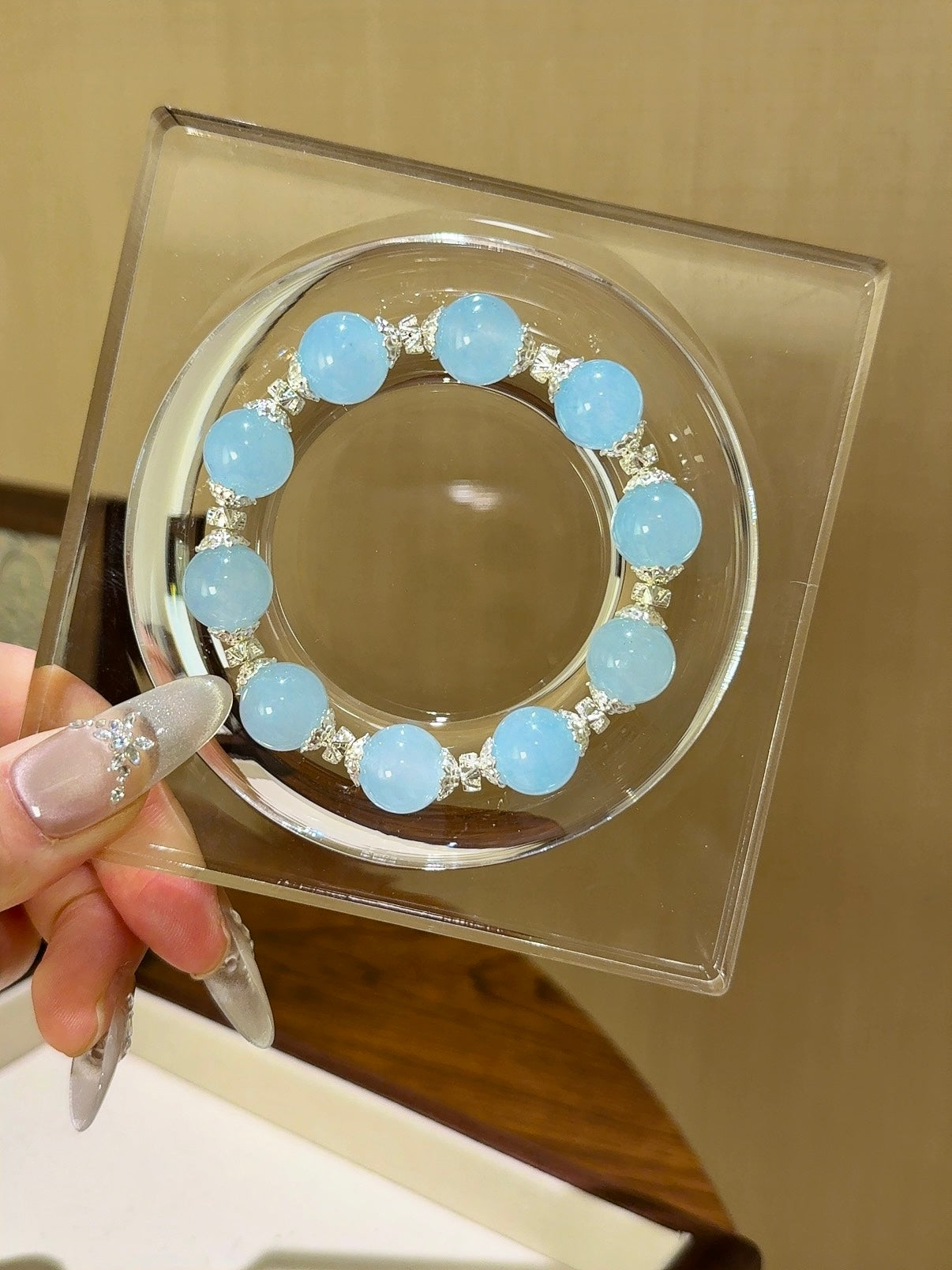 ▫️▪️ Blue chalcedony bracelet